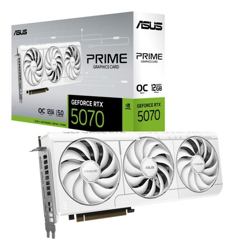 Karta graficzna VGA PCIE16 RTX5070 12GB GDDR7/PRIME-RTX5070-O12G-WHITE ASUS