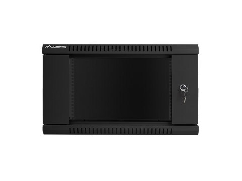 Lanberg szafa instalacyjna wisząca 19'' 6U 600x600mm czarna (drzwi szklane)