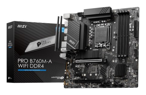 MSI PRO B760M-A WIFI DDR4 płyta główna Intel B760 LGA 1700 micro ATX