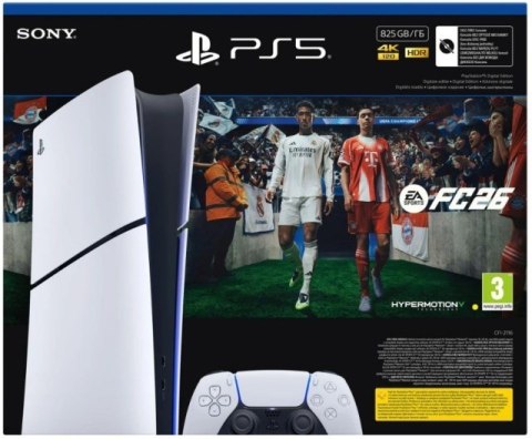 Konsola Sony PlayStation 5 Digital 825GB + EA Sports FC26