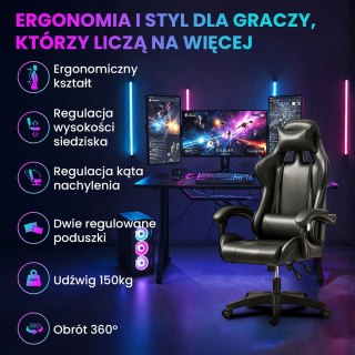 Extralink Gaming | Fotel gamingowy | biurowy, obrotowy, kubełkowy, czarny, G-524