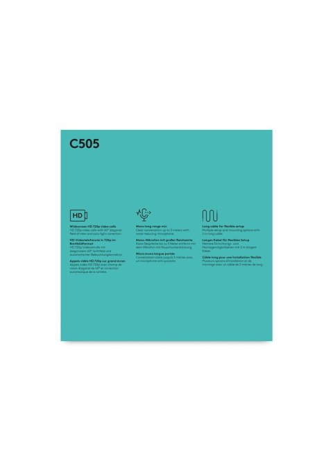 Logitech C505 kamera internetowa 1280 x 720 px USB Czarny