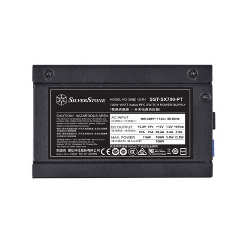 Silverstone SX700-PT moduł zasilaczy 700 W 20+4 pin ATX SFX Czarny