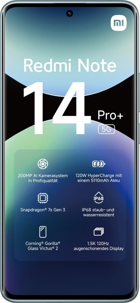 Xiaomi Redmi Note 14 Pro+ 5G 16,9 cm (6.67") Dual SIM USB Type-C 8 GB 256 GB 5110 mAh Niebieski