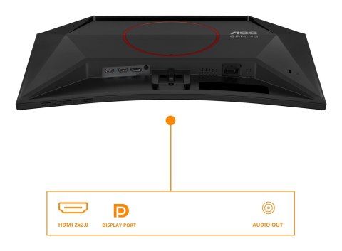 AOC G4 C24G42E monitor komputerowy 59,9 cm (23.6") 1920 x 1080 px Full HD LED Czarny, Czerwony