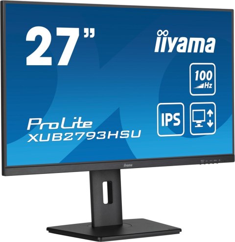 Iiyama ProLite XUB2793HSU-B7 monitor komputerowy 68,6 cm (27") 1920 x 1080 px Full HD LED Czarny