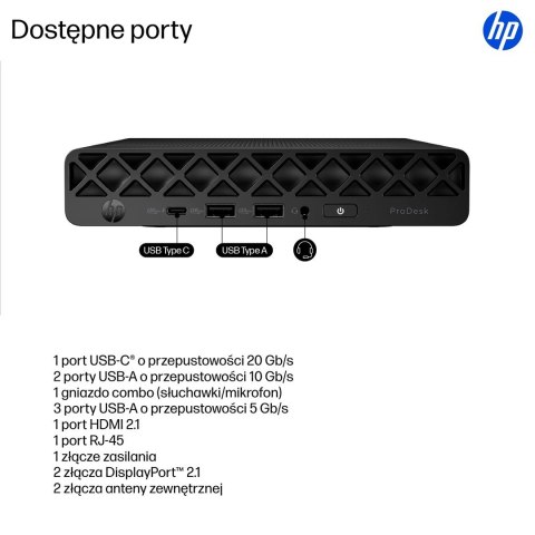HP ProDesk 4 Mini G1i Ultra 5 225T 16GB DDR5 5600 SSD512 Arc W11Pro 3Y OnSite