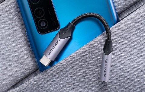 Przejściówka audio Vention USB-C do gniazda słuchawkowego 3,5 mm z adapterem DAC ze stopu aluminium 1m