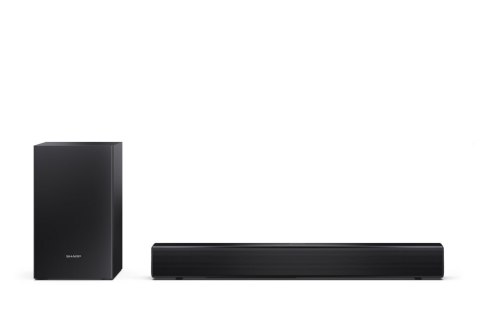 Kompaktowy soundbar Sharp 2.1 z bezprzewodowym subwooferem | Głośnik HT-SBW121 | 240 W | Łączność Bluetooth | Połączenie bezprze