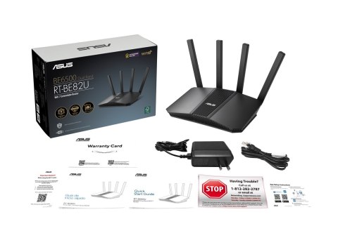 Router WRL 6500Mbps/dual band model RT-BE82U marki ASUS