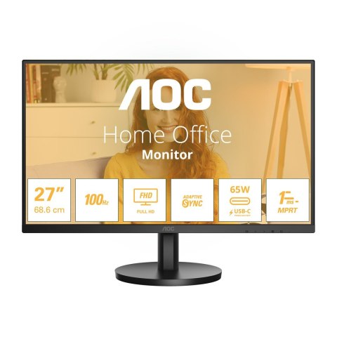AOC 27B3CA2 monitor komputerowy 68,6 cm (27") 1920 x 1080 px Full HD LED Czarny