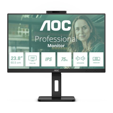 AOC 24P3QW monitor komputerowy 60,5 cm (23.8") 1920 x 1080 px Full HD Czarny