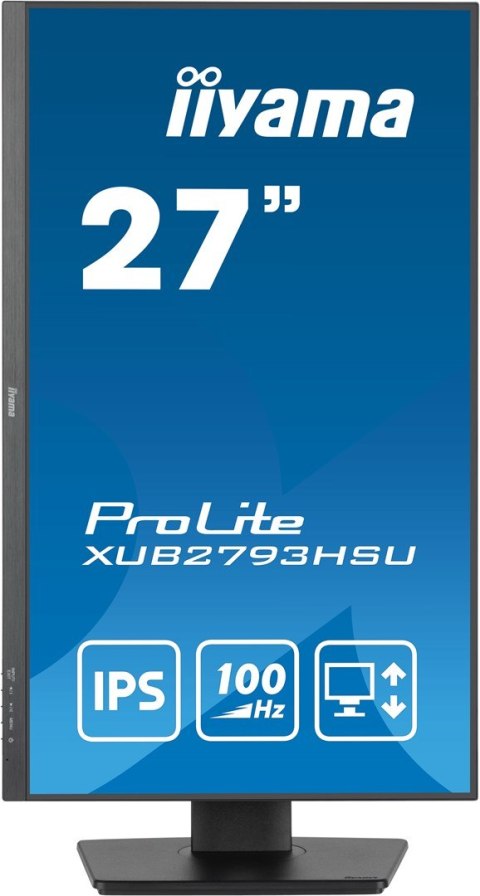 Iiyama ProLite XUB2793HSU-B7 monitor komputerowy 68,6 cm (27") 1920 x 1080 px Full HD LED Czarny
