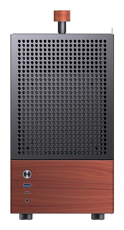 Obudowa Jonsbo T6, Mini-Tower, Mini-ITX, Tempered Glass, Holz - czarna