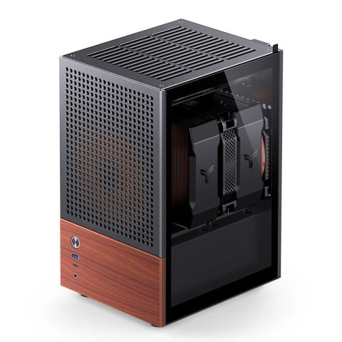 Obudowa Jonsbo T6, Mini-Tower, Mini-ITX, Tempered Glass, Holz - czarna