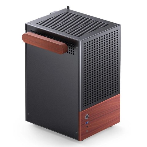 Obudowa Jonsbo T6, Mini-Tower, Mini-ITX, Tempered Glass, Holz - czarna