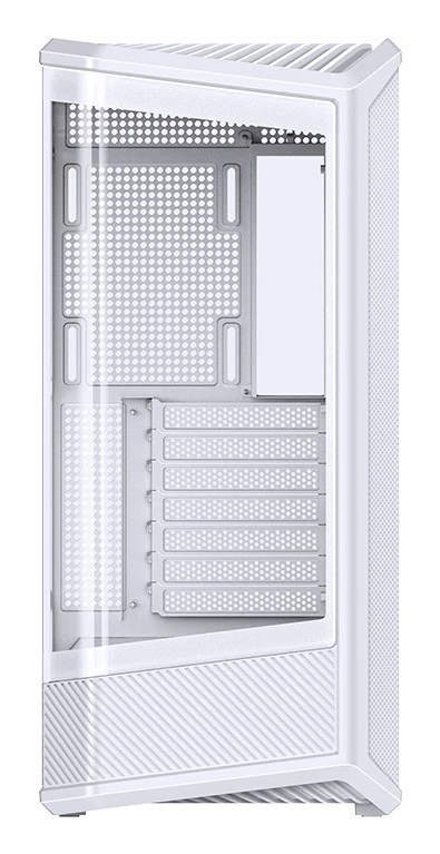 Obudowa PC Jonsbo D400, Midi Tower, ATX, Szkło Hartowane - biała