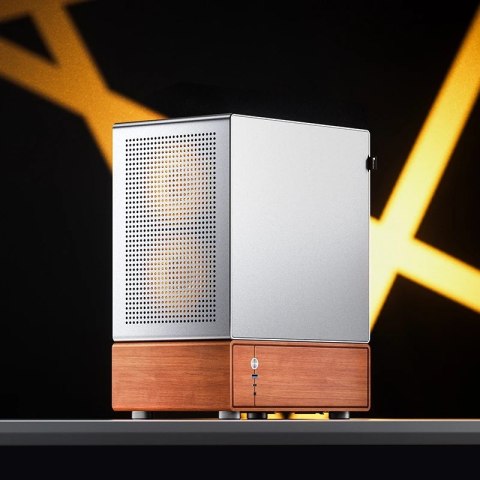 Obudowa PC Jonsbo T7, Midi-Tower, mATX, Szkło Hartowane - srebrne