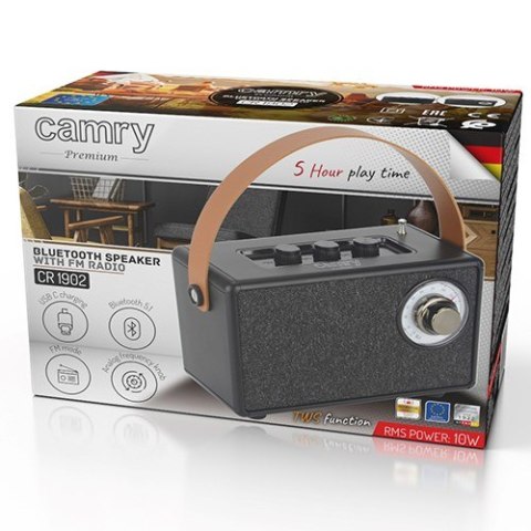 Radio CAMRY CR 1902b  FM z Bluetooth - USB-c