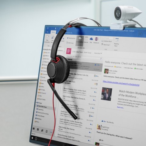 Słuchawki Poly Blackwire 5220 Stereo USB-C Headset +3.5mm Plug +USB-C/A Adapter 8X231AA