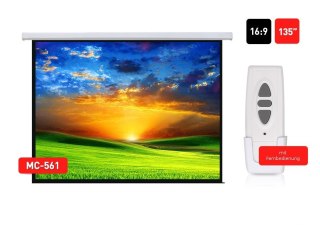 Ekran Maclean MC-561 (ścienny; rozwijane elektrycznie; 16:9; 135,0")