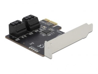 DeLOCK 4 portowy SATA PCI Express x1 Card - Konstrukcja niskoprofilowa