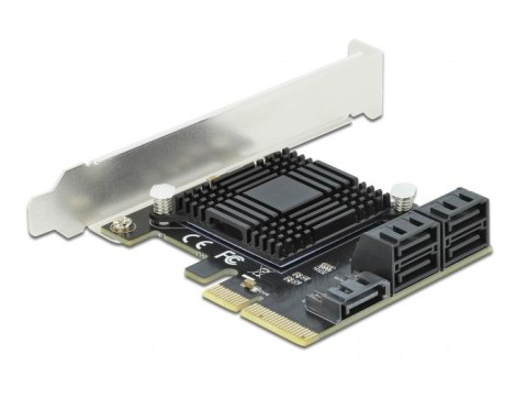 DeLOCK 5 portowy SATA PCI Express x4 Card - Konstrukcja niskoprofilowa