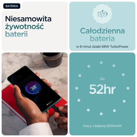 Motorola edge 60 fusion 16,9 cm (6.67") Dual SIM Android 15 5G USB Type-C 8 GB 256 GB 5200 mAh Turkusowy