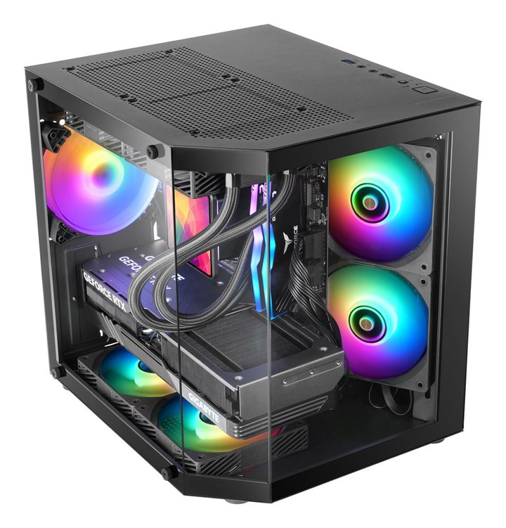 Obudowa zestawu Gracz — TACENS MARS MC-3TLITE 1X120 FRGB FAN mATX- obudowa