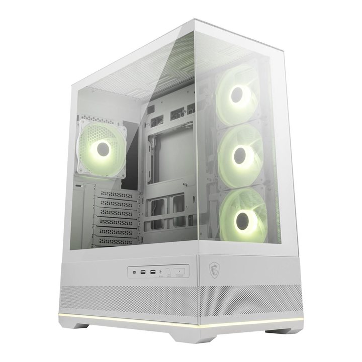 Obudowa zestawu QHD Plus — Obudowa MSI MAG PANO 110R PZ WHITE ATX Midi z oknem, bez zasilacza