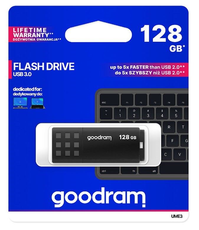 GOODRAM Pendrive UME3 128 GB USB 3.0 Czarny