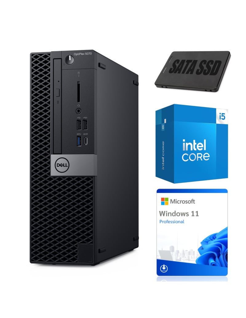 KOMPUTER DELL OPTIPLEX 5070 SFF SLIM I5-9500 16GB SSD 256GB WIN11PRO KLASA A