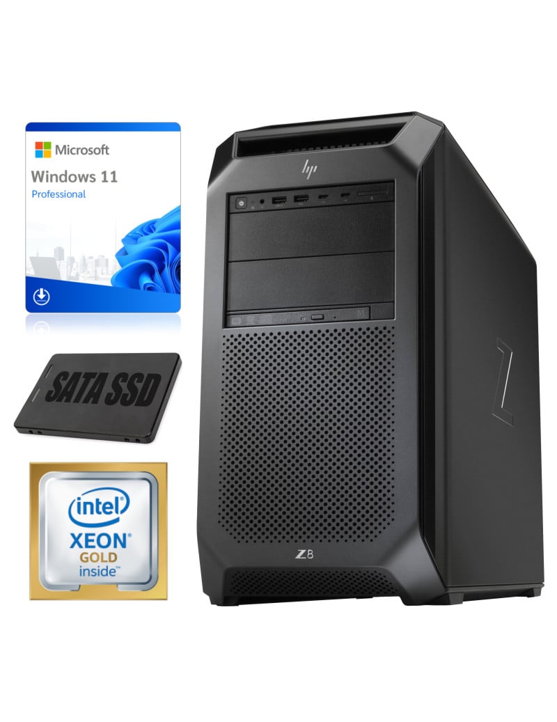 Stacja Robocza HP Z8 G4 2x Xeon Gold 6234 (2 procesory) 96GB 1TB SSD Win11Pro Klasa A