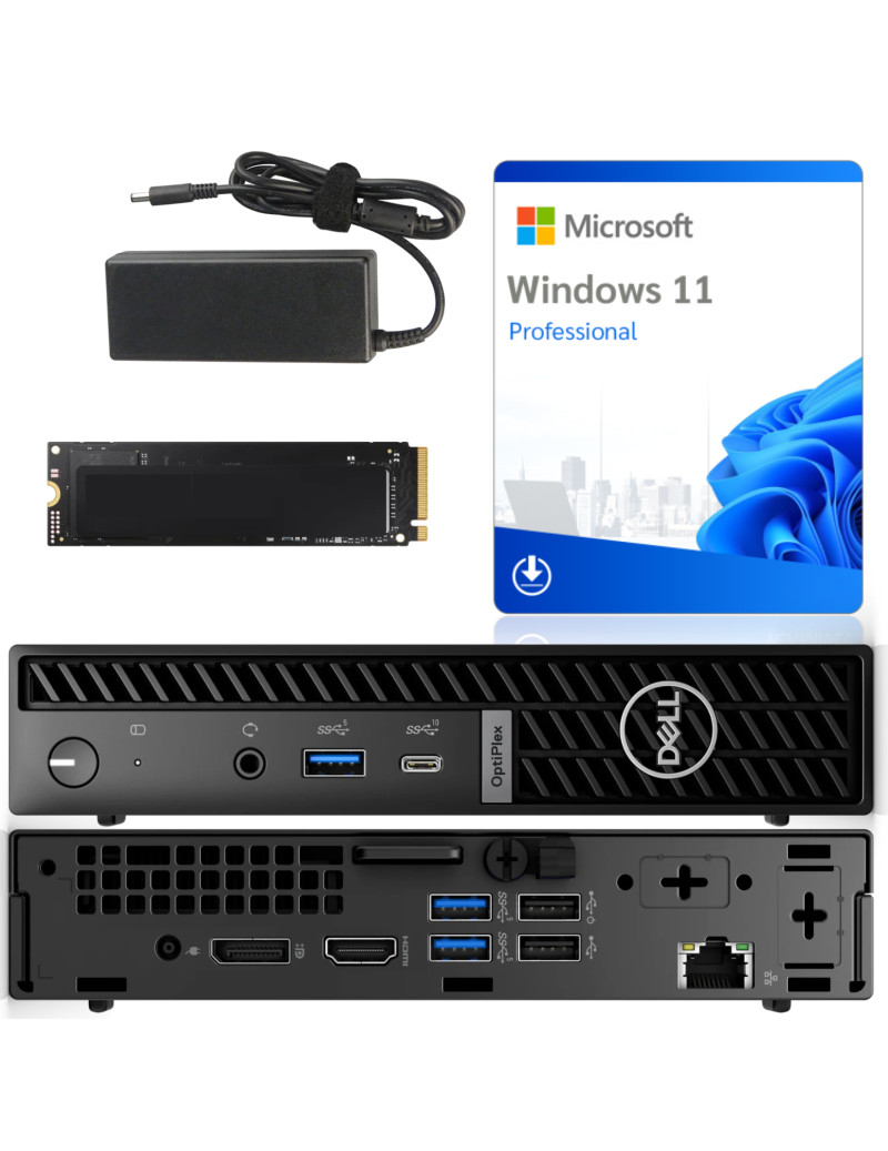 Miniaturowy komputer Dell OptiPlex Micro 7020 i3-14100T 8GB 512GB SSD Win11Pro Klasa A