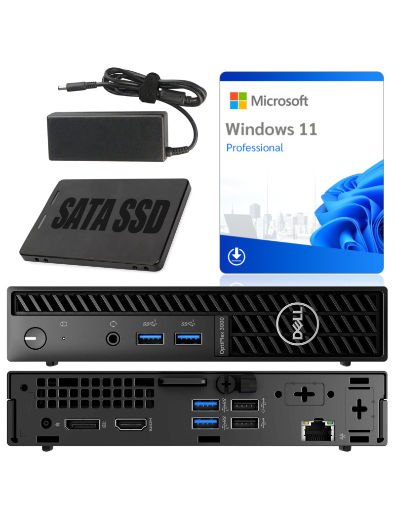 Miniaturowy Komputer DELL OptiPlex 3000 Micro i3-12100T 16GB 250GB SSD WiFi Win11Pro