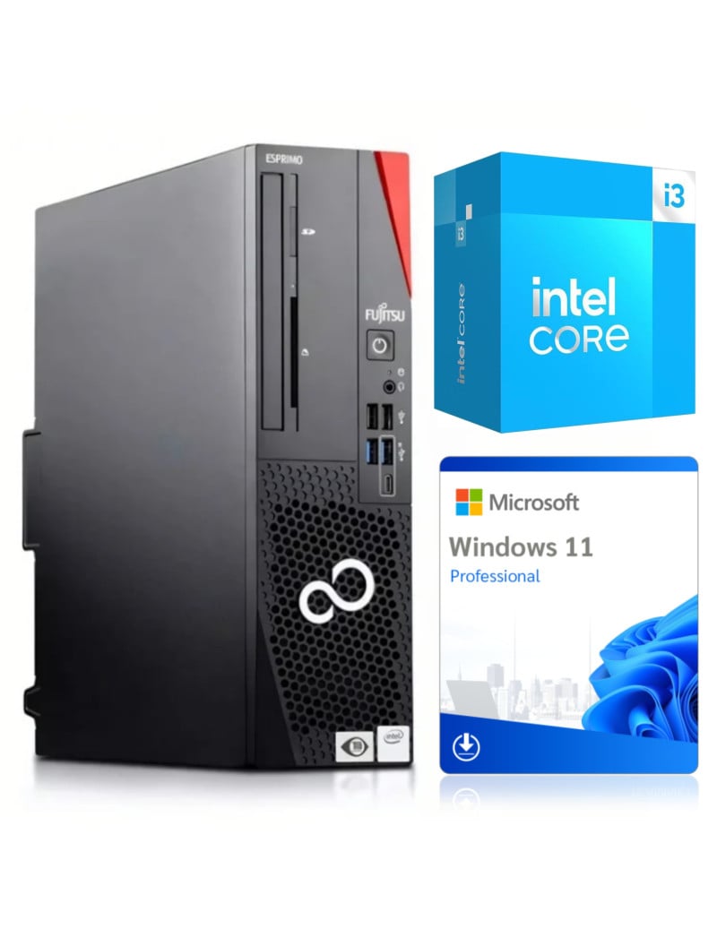Komputer stacjonarny FUJITSU Desktop ESPRIMO D7010 i3-10100 8GB 256GB W11P Klasa A