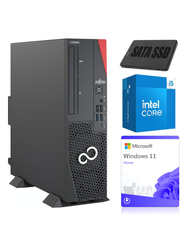 Komputer Stacjonarny Fujitsu ESPRIMO D7011 SFF i5-10400 16GB 512GB SSD Win11Home Klasa A
