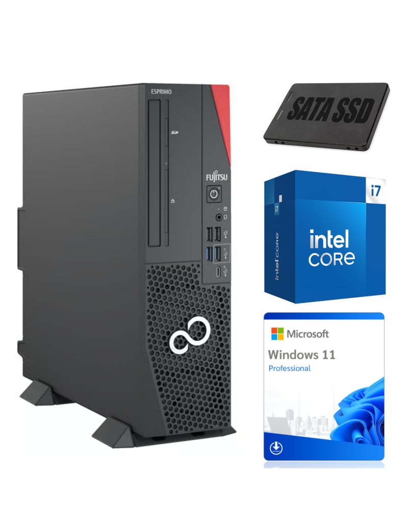 Komputer Stacjonarny Fujitsu ESPRIMO D7011 SFF i7-11700 16GB 256GB SSD W11P Klasa A